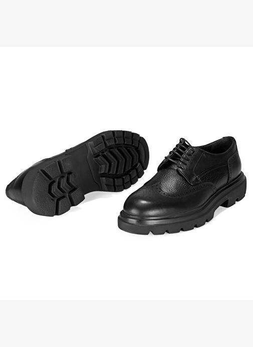 Eliezer Siyah Erkek Deri Klasik Ayakkabı - Görsel 7
