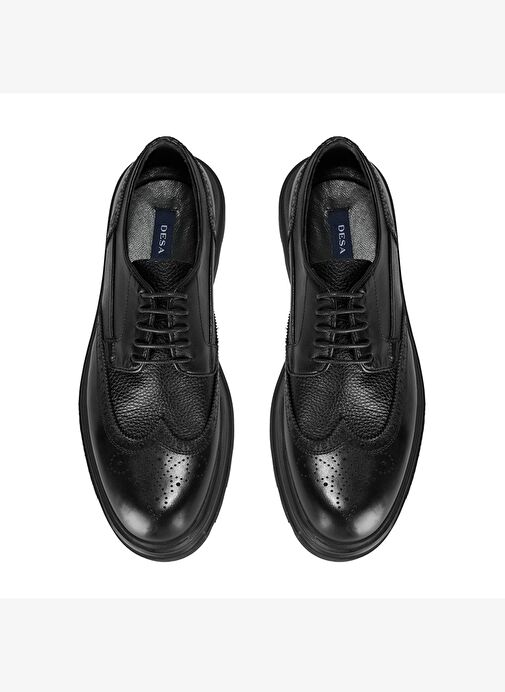 Eliezer Siyah Erkek Deri Klasik Ayakkabı - Görsel 8