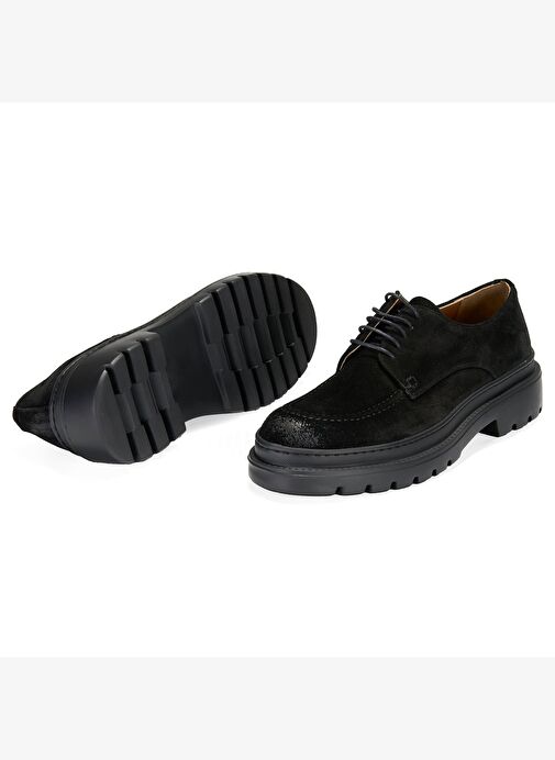 Fabian Siyah Erkek Süet Deri Günlük Ayakkabı - Görsel 6