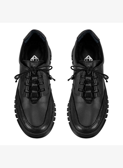 Kadın Siyah DesaComfort Deri Sneaker - Görsel 6