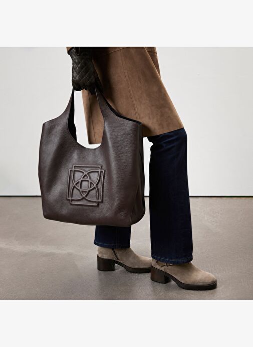 Brices Kemer Aksesuarlı Vizon Kadın Topuklu Süet Bot - Görsel 9