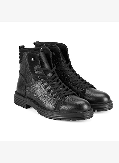 Linia Siyah Erkek Deri Bot - Görsel 2