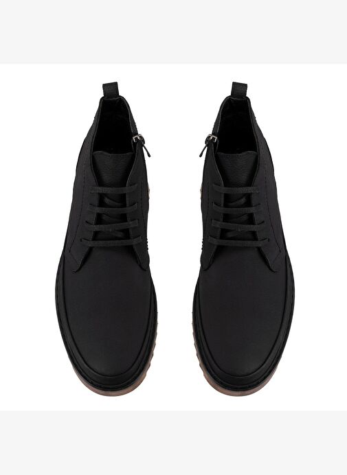 Amelas Siyah Erkek Deri Bot - Görsel 5