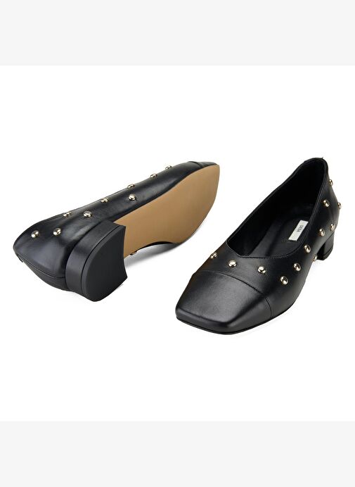 Kadın Siyah Günlük Deri Ayakkabı - Görsel 6