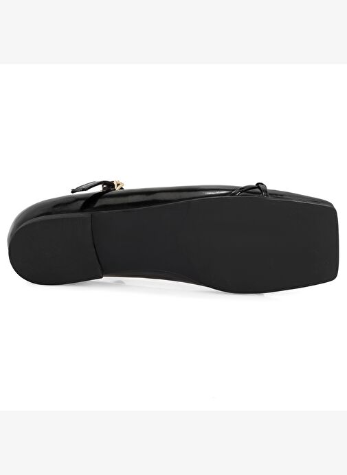 Kadın Siyah Mary Jane Deri Babet - Görsel 8