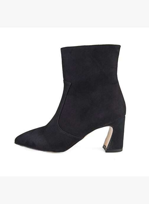 Kadın Siyah Topuklu Süet Bot - Görsel 4
