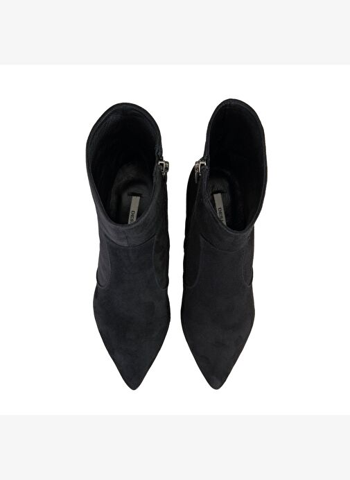 Kadın Siyah Topuklu Süet Bot - Görsel 6