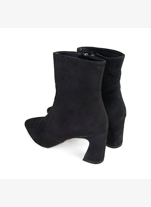 Kadın Siyah Topuklu Süet Bot - Görsel 8