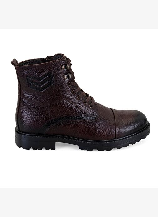 Bradyn Kahve Erkek Fermuarlı Deri Bot - Görsel 3