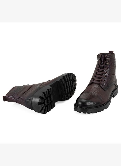 Bradyn Kahve Erkek Fermuarlı Deri Bot - Görsel 6