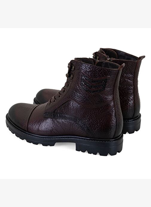 Bradyn Kahve Erkek Fermuarlı Deri Bot - Görsel 7