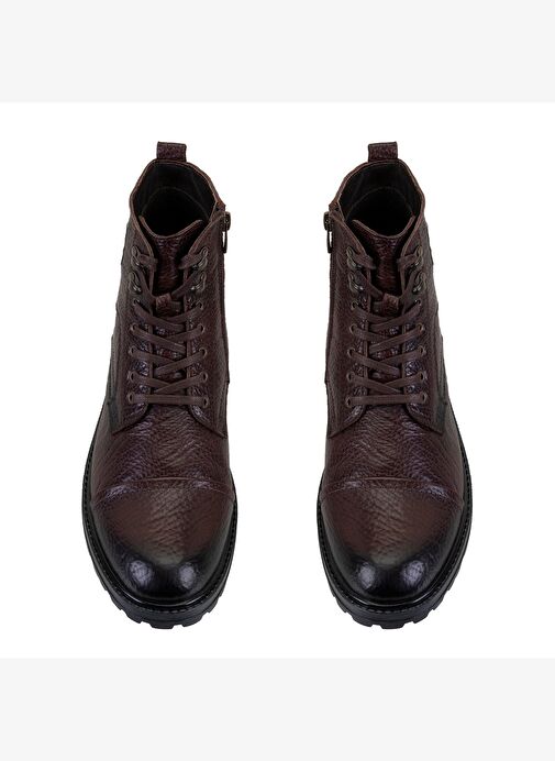 Bradyn Kahve Erkek Fermuarlı Deri Bot - Görsel 8