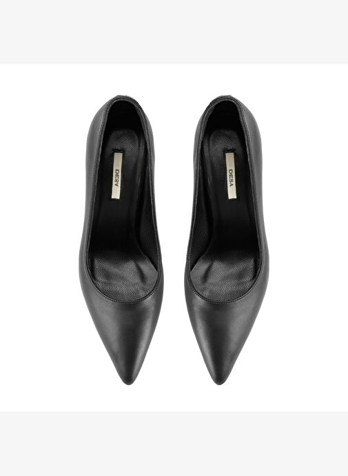 Kadın Siyah Klasik Deri Stiletto - Görsel 8