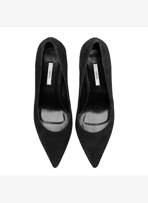 Kadın Siyah Süet Stiletto - Görsel 8