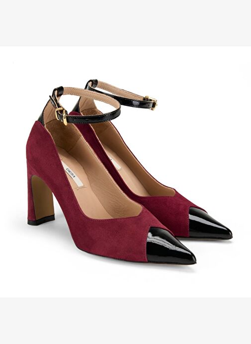 Desa Desa Kadın Bordo Süet Topuklu Abiye Ayakkabı Topuklu Ayakkabı | Boyner Bordo - 5. görsel