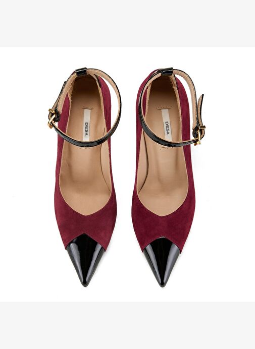 Desa Desa Kadın Bordo Süet Topuklu Abiye Ayakkabı Topuklu Ayakkabı | Boyner Bordo - 2. görsel