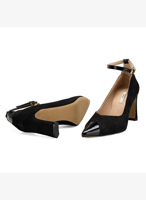 Desa Desa Kadın Siyah Süet Topuklu Abiye Ayakkabı Boyner'de! Siyah - 6. görsel