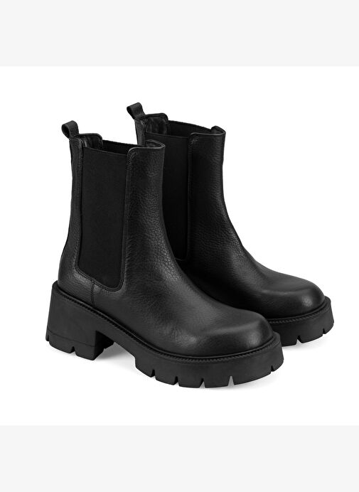 Desa Desa Kadın Siyah Topuklu Deri Bot Boyner'de! Siyah - 2. görsel