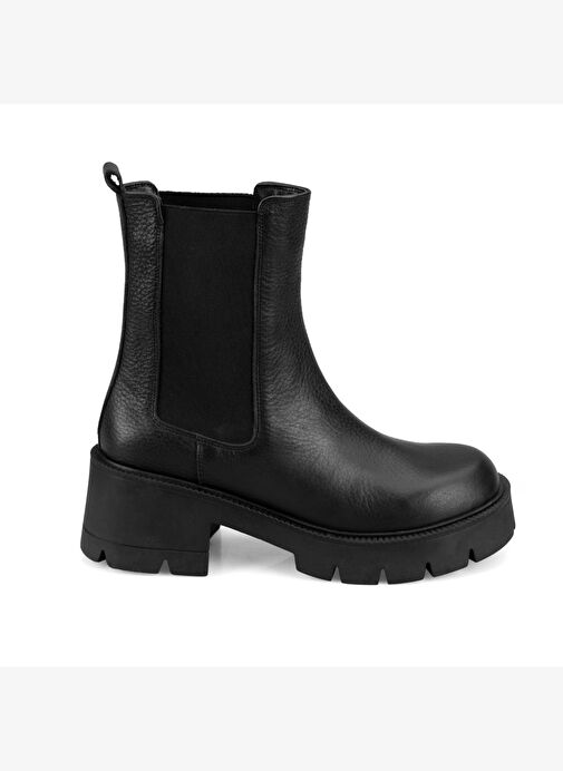 Desa Desa Kadın Siyah Topuklu Deri Bot Boyner'de! Siyah - 3. görsel