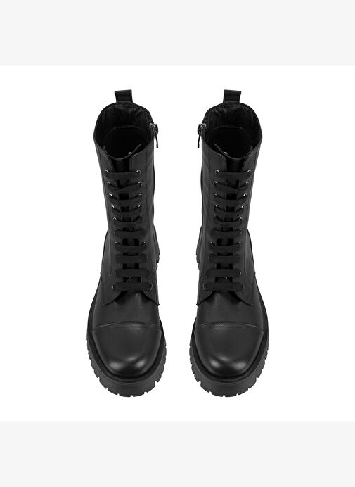 Kadın Siyah Deri Bot - Görsel 6