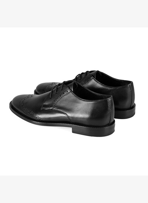 Kadın Siyah Deri Klasik Ayakkabı - Görsel 5