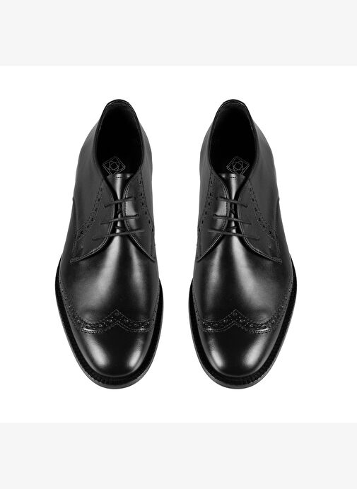 Kadın Siyah Deri Klasik Ayakkabı - Görsel 7