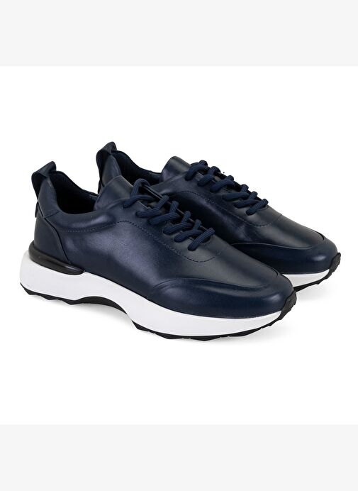Bria Lacivert Erkek Deri Spor Ayakkabı - Görsel 3