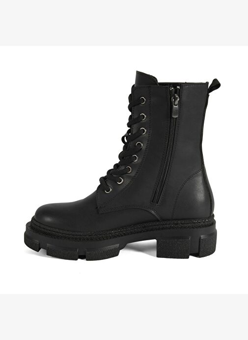 Kadın Siyah Fermuarlı Bot - Görsel 4