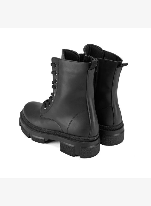 Kadın Siyah Fermuarlı Bot - Görsel 7