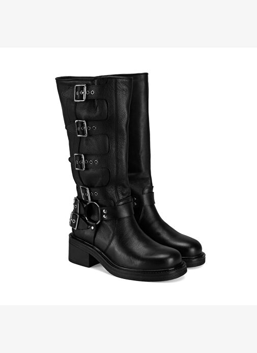 Desa Desa Kadın Siyah Deri Çizme Bot | Boyner Siyah - 2. görsel