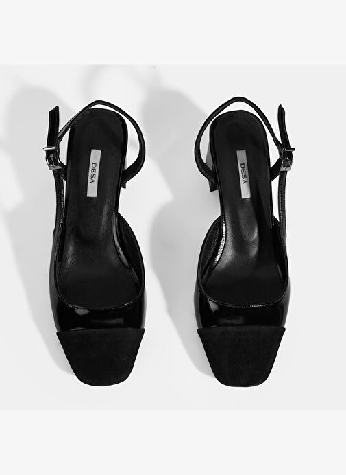 Kadın Siyah Deri Topuklu Klasik Ayakkabı - Görsel 8