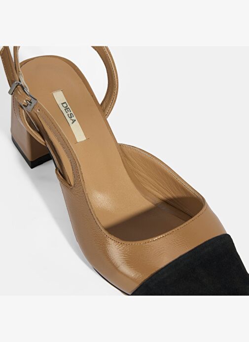 Kadın Kahve Deri Topuklu Klasik Ayakkabı - Görsel 7