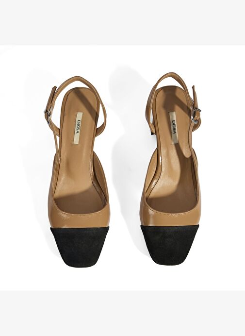 Kadın Kahve Deri Topuklu Klasik Ayakkabı - Görsel 9
