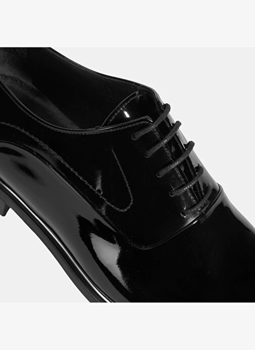 Thalassa Siyah Erkek Rugan Klasik Ayakkabı - Görsel 7