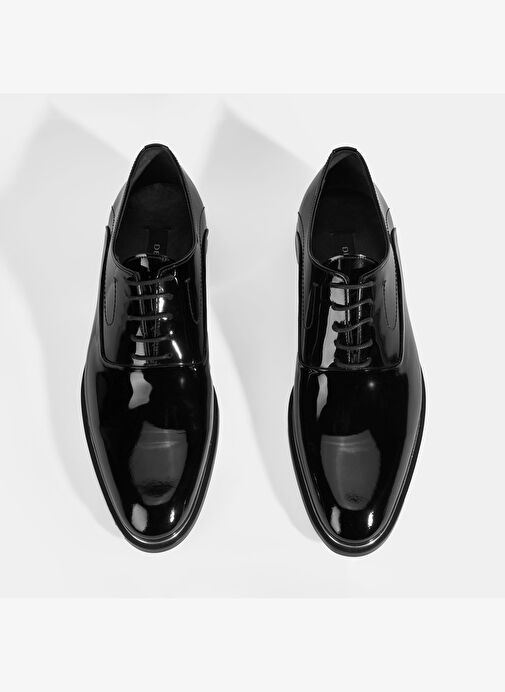 Thalassa Siyah Erkek Rugan Klasik Ayakkabı - Görsel 8