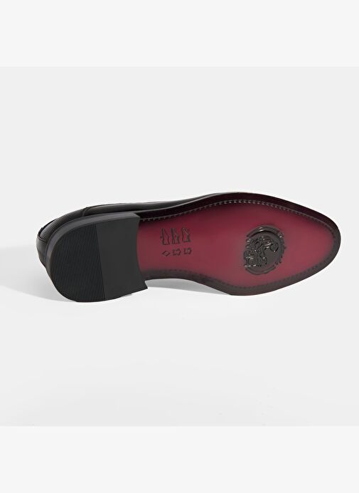 Therese Siyah Erkek Bağcıklı Rugan Klasik Ayakkabı - Görsel 5