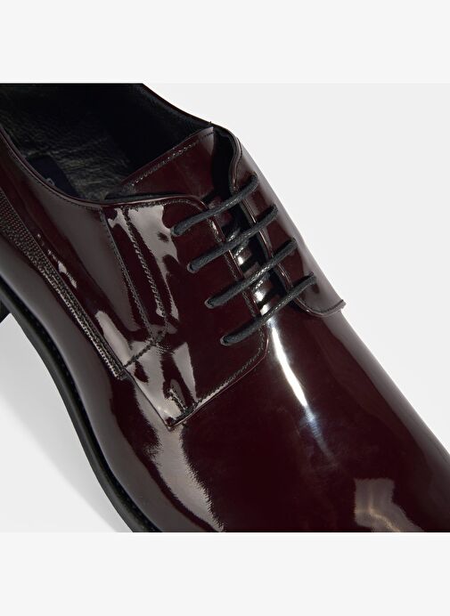 Therese Bordo Erkek Bağcıklı Rugan Klasik Ayakkabı - Görsel 7