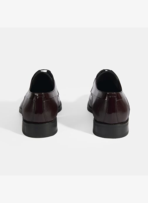 Therese Bordo Erkek Bağcıklı Rugan Klasik Ayakkabı - Görsel 9