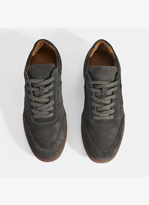 Erkek Gri Bağcıklı Süet Günlük Ayakkabı - Görsel 8