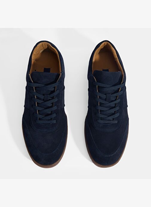 Erkek Lacivert Bağcıklı Süet Günlük Ayakkabı - Görsel 8