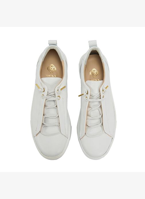 Kadın Beyaz Deri Sneaker - Görsel 7