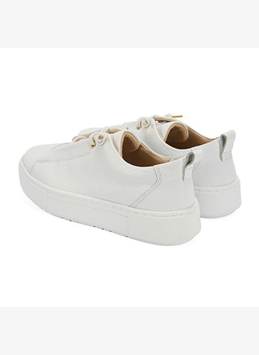 Kadın Beyaz Deri Sneaker - Görsel 8