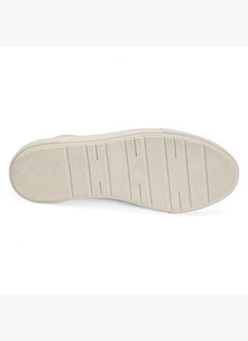 Kadın Bej Deri Günlük Ayakkabı - Görsel 5