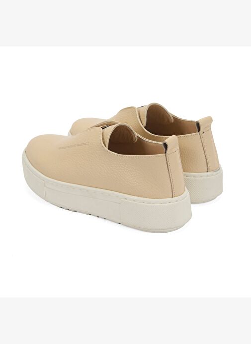 Kadın Bej Deri Günlük Ayakkabı - Görsel 8