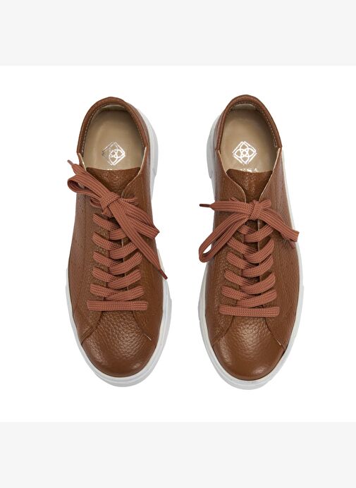 Kadın Taba Deri Spor Ayakkabı - Görsel 7