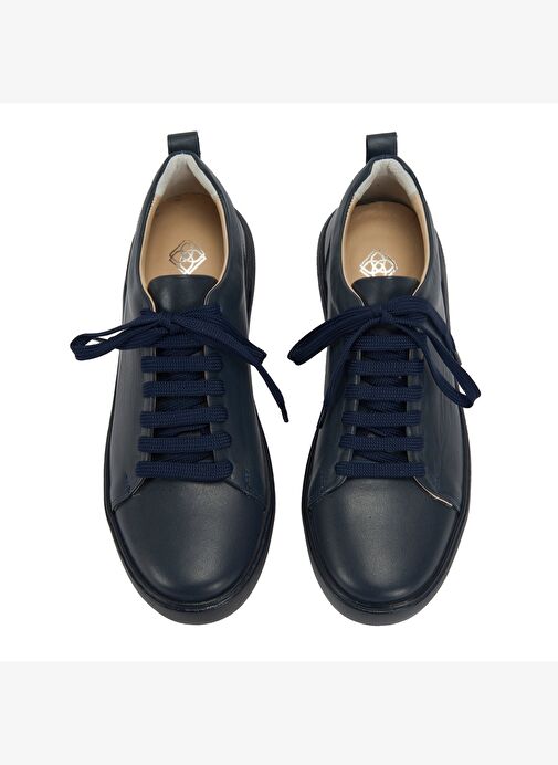 Kadın Lacivert Deri Spor Ayakkabı - Görsel 7