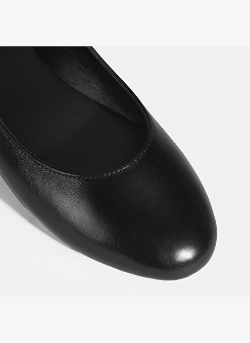 Kadın Siyah Deri Mary Jane Babet - Görsel 7