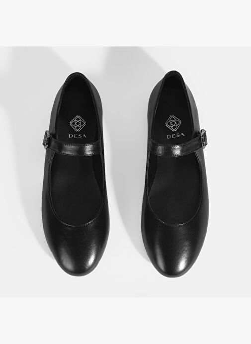 Kadın Siyah Deri Mary Jane Babet - Görsel 9