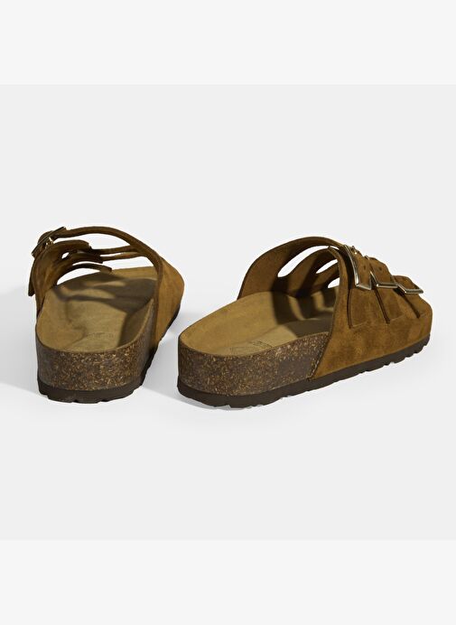 Taba Kadın Toka Detaylı Süet Terlik - Görsel 7