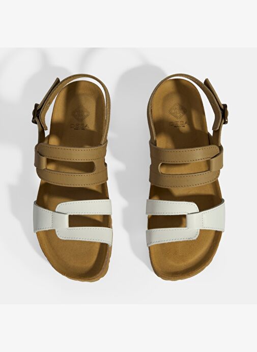 Vizon Kadın Toka Detaylı Nubuk Sandalet - Görsel 9